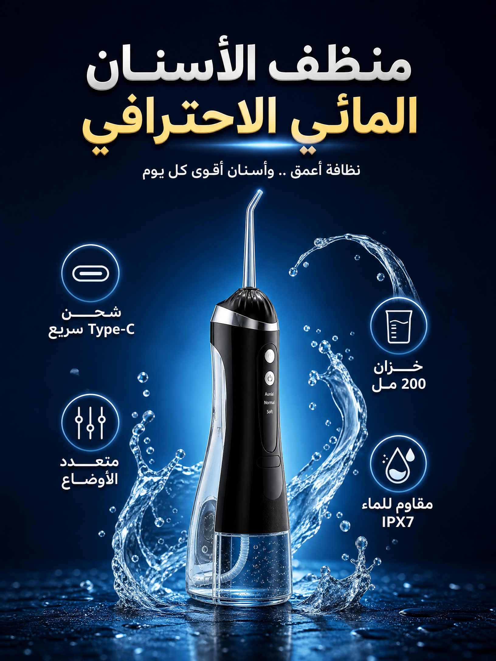 Professional Water Flosser — جهاز تنظيف الأسنان بالماء
